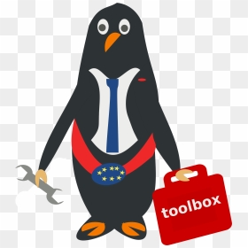Penguin With Tool Box, Hd Png Download - Penguin On A Scooter, Transparent Png - elena gilbert png