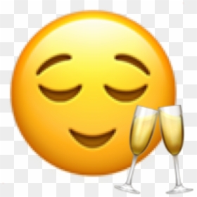 We All Need This Emoji - Означает Этот Смайлик 😌, HD Png Download - champagne emoji png