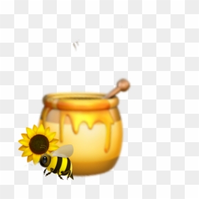 #honey #yellow ,#sunflower #bee #emoji #aesthetic - Iphone Honey Emoji Png, Transparent Png - bee emoji png