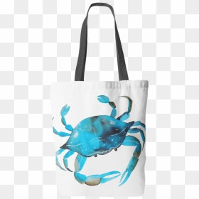 Blue Crab Watercolor Tote Bag - Tote Bag, HD Png Download - blue crab png
