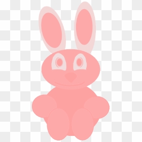 Baby, Cartoon, Pink, Bunny, Cute, Rabbit, Stuffed - Gambar Boneka Kelinci Kartun, HD Png Download - cute bunny png