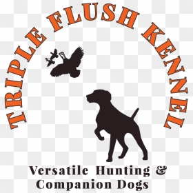 Tripleflushkennels Logo Main Tagline - Silhouette, HD Png Download - duck hunt dog png