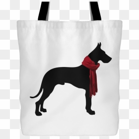 Great Dane With Red Scarf Tote Bag - Great Dane Stencil, HD Png Download - great dane png