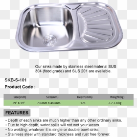 Stainless Steel Kitchen Sink - Kitchen Sink, HD Png Download - kitchen sink png