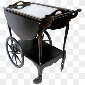 Vintage Mahogany Wagon Wheel Drop Leaf Tea Serving - Tea Table Wheels, HD Png Download - wagon wheel png
