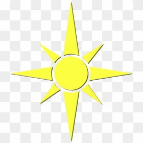 Vintage Compass Icon, HD Png Download - yellow starburst png