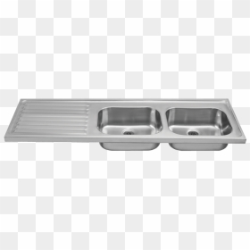 Double Bowl, Single Drainer Sit On Sink Without Tap - Kitchen Sink, HD Png Download - kitchen sink png