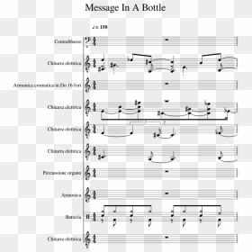 Transparent Message In A Bottle Png - Partition Stranger Things Piano, Png Download - message in a bottle png