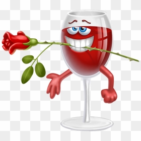 Wine Emoticon, HD Png Download - champagne emoji png
