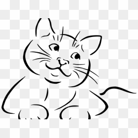 Siamese Cat Clipart Face - Cat Face Line Art, HD Png Download - cat nose png