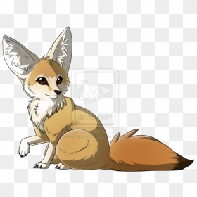 My Favorite Type Of Fox Is A Fennec Fox - Cartoon Fennec Fox Drawing, HD Png Download - fennec fox png
