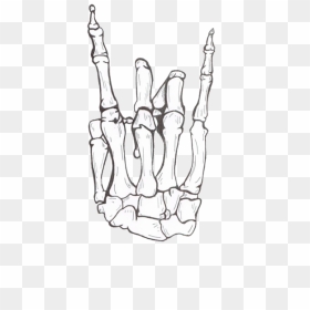 Middle Finger Skeleton Png - Rock And Roll Skeleton Hand, Transparent Png - skeleton hand png
