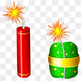 Fireworks Clipart Transparent - Clipart Diwali Crackers Png, Png Download - fireworks clipart png