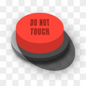 Button Do Not Touch Transparent, HD Png Download - red button png