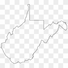 West Virginia State Map Outline, HD Png Download - florida map outline png