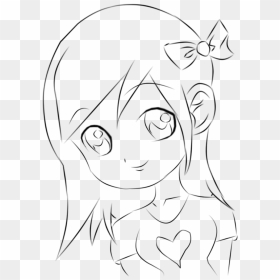Download Anime Clipart Easy - Easy Anime Faces Girl, HD Png Download - anime nose png