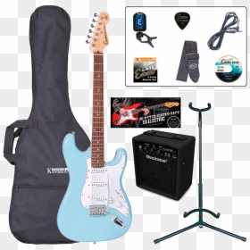 Guitarra Eléctrica Encore Ebpe6 Pack Laguna Blue - Encore E6 Electric Guitar, HD Png Download - guitarra png
