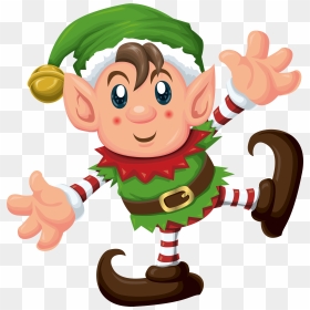 Cute Elf Png Clipart - Christmas Elf Clipart, Transparent Png - santa clipart png