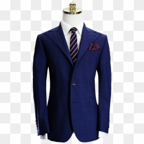 Made Suits Blue Sparrow Peak Lapel Suit Herringbone, HD Png Download - black suit png