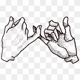 Pinky Promise With Skeleton Hand - Skeleton Hand Pinky Promise, HD Png Download - skeleton hand png