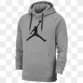 Air Jordan Jumpman Logo Hoodie - Jordan Hoodie Mens Grey, HD Png Download - jumpman logo png