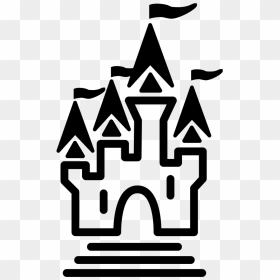 Disney Castle Silhouette Logo Download - Castle Small Icon Silhouette No Background White, HD Png Download - disney castle logo png