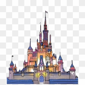 Thumb Image - Disney Castle Drawing, HD Png Download - disney castle logo png