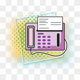 Cartoon Fax Machine, HD Png Download - telefone png