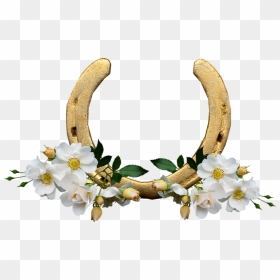 Horse Shoe, White Roses, Lucky, Wedding , Png Download - Wedding Horseshoes Png, Transparent Png - horse shoe png