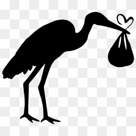 Stork Clipart Black And White, HD Png Download - stork png