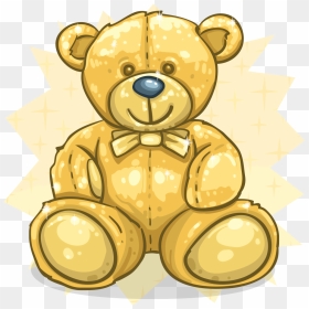 Teddy Bear Clipart Gold - Teaddy Bear Clip Art, HD Png Download - teddy bear clipart png