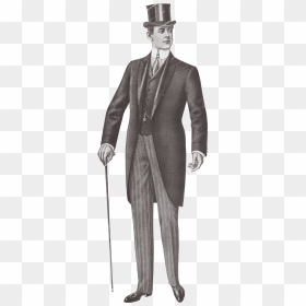 Occasion With Black Tie Dress Code Fight List - 1900 To 1909 Mens Clothing, HD Png Download - black suit png
