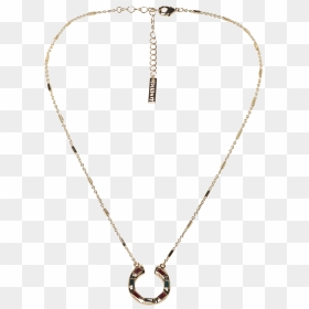 Horse Shoe Necklace In Colour Gold Earth, HD Png Download - horse shoe png