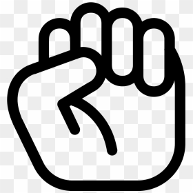 This Is An Icon Of A Loosely Clenched Fist - Clench Fist Icon Png, Transparent Png - raised fist png