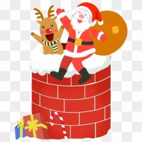 Santa Claus Christmas Chimney Png Clipart - Ống Khói Giáng Sinh, Transparent Png - santa clipart png
