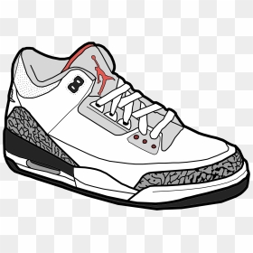 Jumpman Air Jordan Shoe Sneakers Clip Art - Transparent Cartoon Jordans, HD Png Download - jumpman logo png
