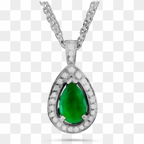 Jewellery Diamond Pendant Silver Emerald Free Clipart - Necklace, HD Png Download - pendant png