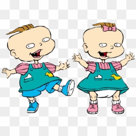#gêmeos #desenho #rugrats - Rugrats Characters Twins, HD Png Download - rugrats logo png
