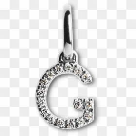 Letter Pendant With Diamonds "g", 18 Carat White Gold"  - Locket, HD Png Download - pendant png