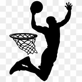 Slam Dunk Basketball Player Silhouette Sport - Play Basketball Silhouette Png, Transparent Png - jumpman logo png