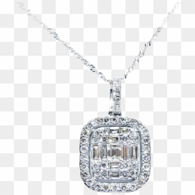 Ruth Large, Square Baguette Pendant - Locket, HD Png Download - pendant png