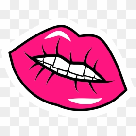 Pop Art Pink Lips, HD Png Download - lips vector png