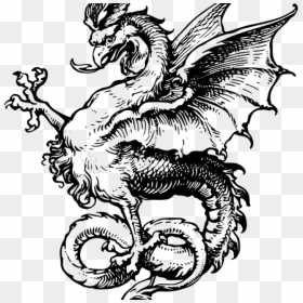 Dragon Clipart Black And White 22604 Chinese Dragon - Medieval Dragon Png Transparent, Png Download - dragon clipart png