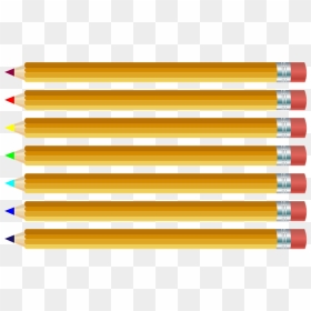 Colored Pencils Clipart - 7 Pencils Clipart Black And White, HD Png Download - colored pencil png