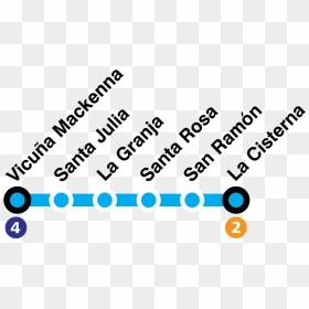 Mapa Línea 4a Metro De Santiago - Paris Métro Line 4, HD Png Download - linea png
