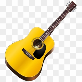 Free Christmas Guitars Clipart - Acoustic Guitar Clipart Printable, HD Png Download - guitar outline png