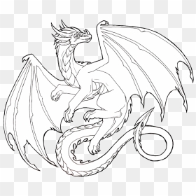 Dragon Cliparts Png - Flying Dragon Line Art, Transparent Png - dragon clipart png