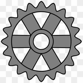 20-tooth Gear With Rectangular Spokes Clip Arts - 20 Tooth Gear, HD Png Download - tooth outline png