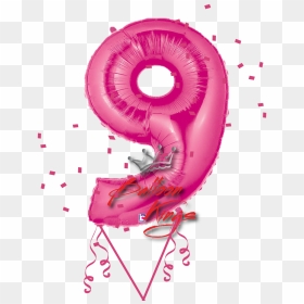 Pink Number 9 Balloon , Png Download - Number 9 Red Balloon, Transparent Png - pink balloon png