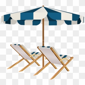 Free Png Download Beach Chairs And Umbrella Clipart - Beach Chair With Umbrella Png, Transparent Png - beach chair png